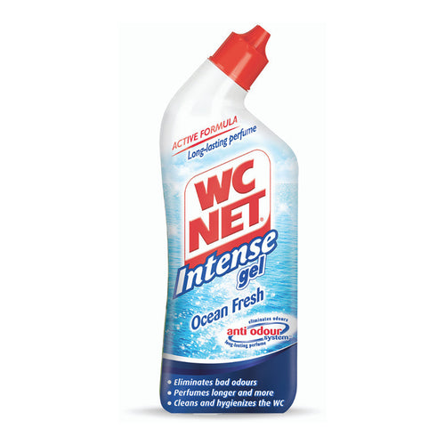 WC NET Intense Gel Toilet Cleaner, Anti Odour, Ocean Fresh, 750ml