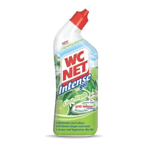 WC NET Intense Gel Toilet Cleaner, Anti Odour, Lime Fresh, 750ml