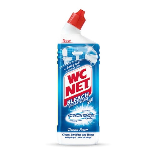 WC NET Bleach Liquid Gel, Instant White, Ocean Fresh, 750ml