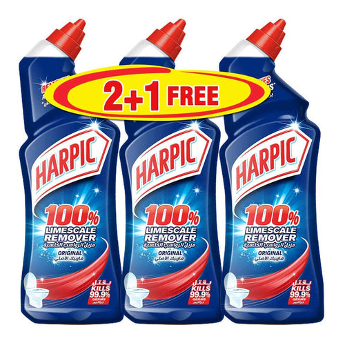 Harpic 100% Limescale Remover, Original, 750ml, Pack of 3