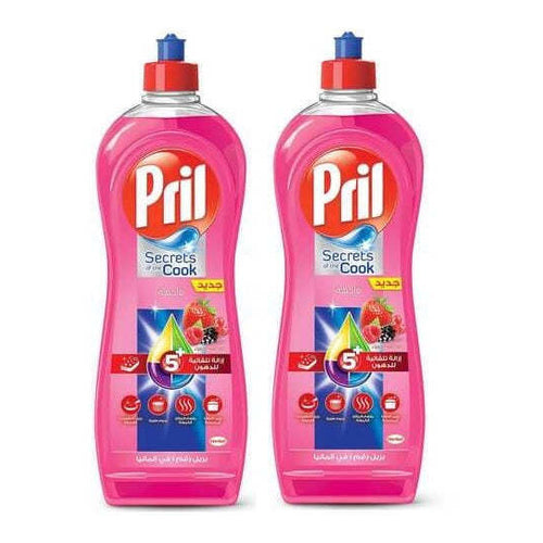 Pril 5 Plus Dishwashing Liquid, Fruits, 650ml, Pack of 2