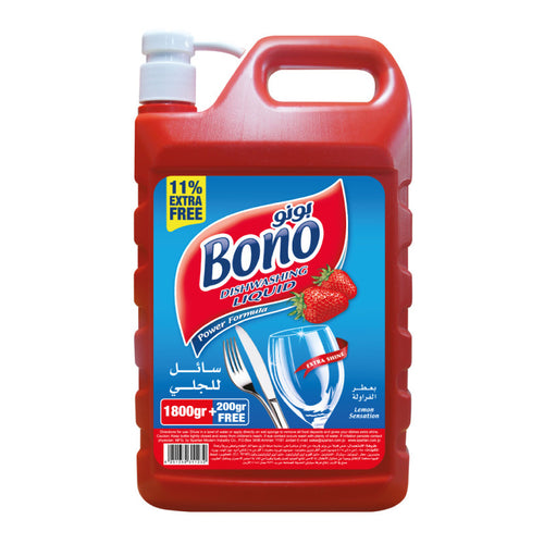 Bono Dishwashing Liquid, Strawberry Senseation, 1.8L