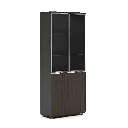 Office Wooden Bookcase, 4 Doors, L80 x W40 x H200cm