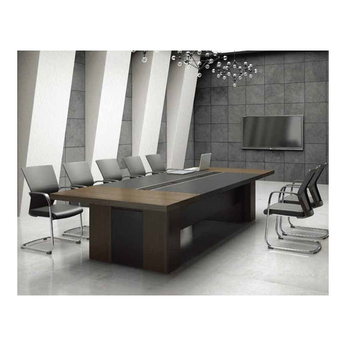 Rectangular Conference Table, 2 Storage Bases, L380 x W140 x H75cm