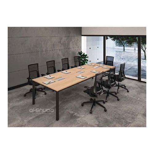 Rectangular Conference Table with Metal Legs