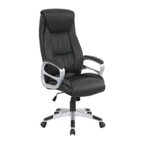 Executive PU Leather High-Back Office Chair, Grey