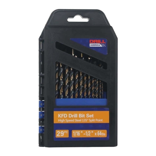 DrillAmerica KFD Series Dill Bit Set, 29Pcs, 1/16" - 1/2", KFD29J-PC