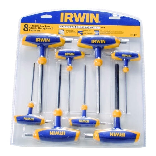 IRWIN T-Handle Hex Key Set, 8Pcs,  2-10mm, 10771
