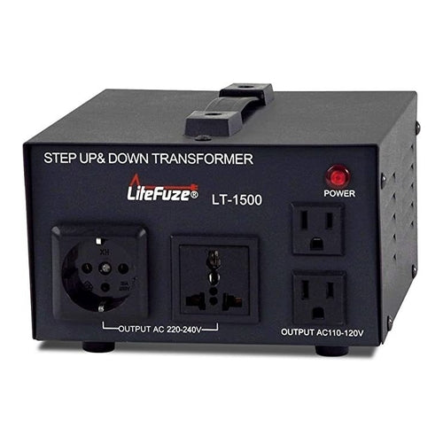 LiteFuze Step Up&Down Transformer Voltage Converter, 1500W,  110v to 220v / 220v to 110v, LT-1500