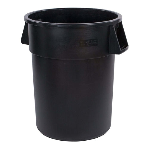 Bronco Round Waste Bin, 55 Gallon, Black