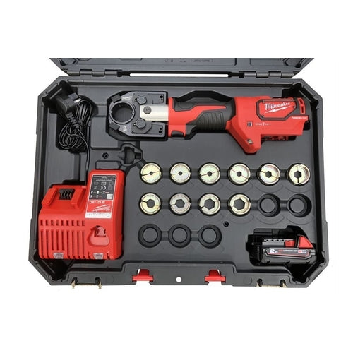 Milwaukee M18 Force Logic Hydraulic 53 KN Cable Crimper, 1x 2.0Ah Battery, 4933464313