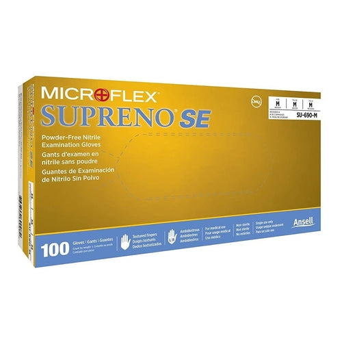 Microflex Powder-Free Nitrile Disposable Gloves, L, Pack of 100