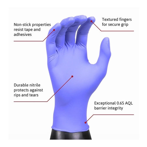 Microflex Powder-Free Nitrile Disposable Gloves, L, Pack of 100