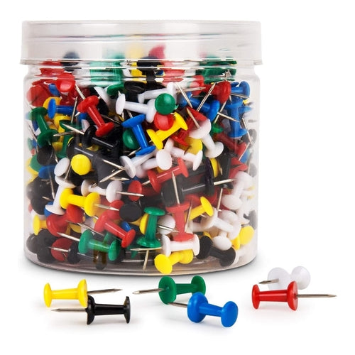 Push Pins Thumb Tacks for Bulleting, Assorted Colors, 400Pcs