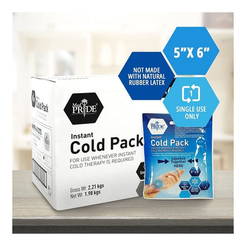 MedPRIDE Instant Cold Pack, 5" x 6", Set of 24