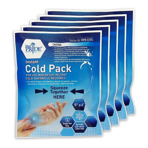 MedPRIDE Instant Cold Pack, 5" x 6", Set of 24