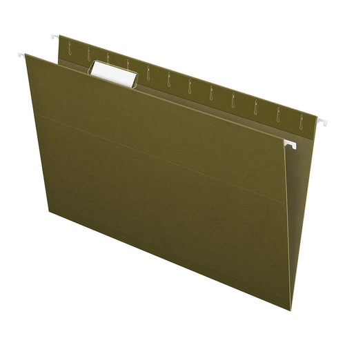 Pendaflex Recycled Hanging Folder, Legal Size (8.5 x 14"), 1/5 Cut, Green, Box of 25, 81622