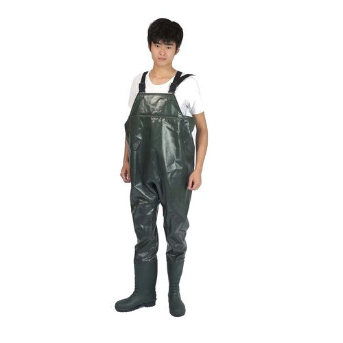 PVC Neoprene Fishing Suit Boots Waterproof Chest Wader, OS