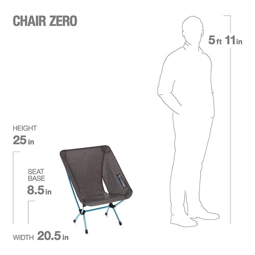 Helinox Chair Zero Ultralight Camping Chair, Black