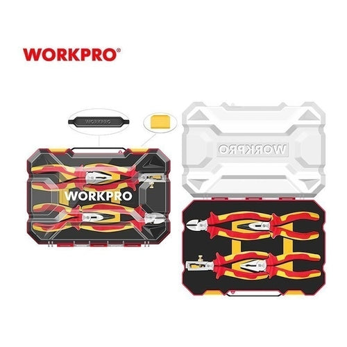 WORKPRO Insulated Plier Set, 4Pcs, WP204703