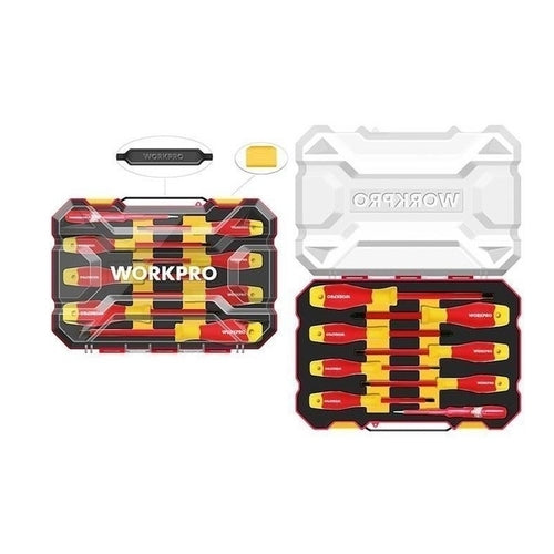 WORKPRO Insulated Screwdriver Set, 8Pcs, WP204700