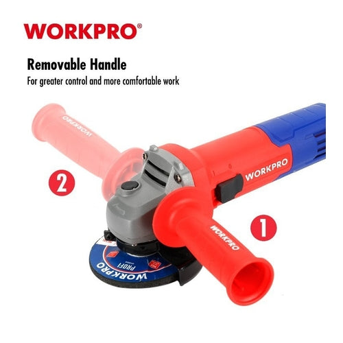 WORKPRO 115mm Angle Grinder, 800W, WP472003