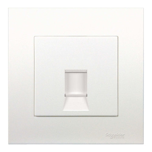 Schneider Electric Flush Mounted Data Socket with Shutter, Cat 6, 1 Gang, White