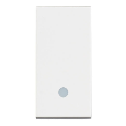 bticino Classia Push Button Switch With Neon Indicator, 1P, 10A, 250V, White