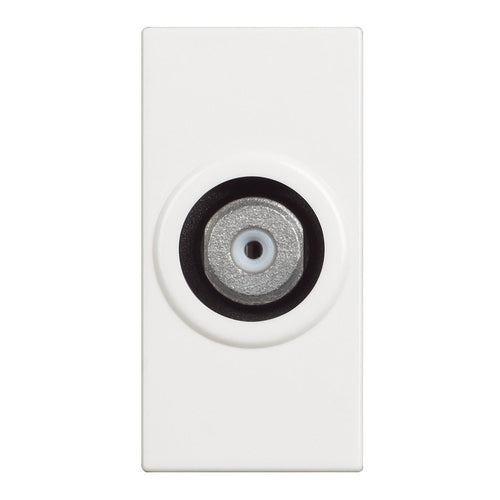 bticino Classia TV Type-F Coaxial Socket, 75ohem, White