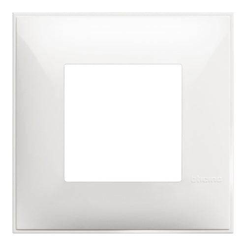 bticino Classia Square Cover Plate, 2 Modules, White
